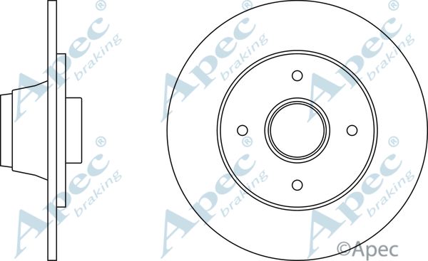 APEC BRAKING stabdžių diskas DSK249